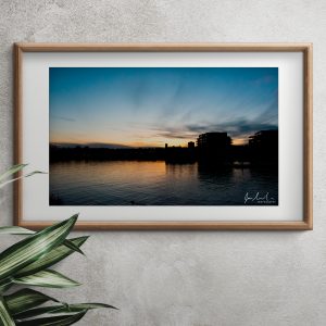 city skyline framed