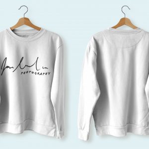 white signature sweater